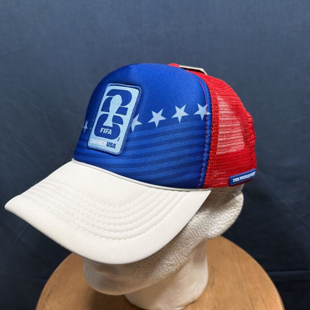 2026 FIFA World Cup Foam Trucker Hat Unreleased Licensed USA Red White Blue NWT